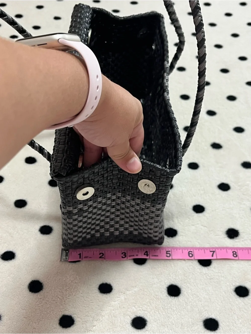 Hand-Woven Mexican Plastic Flap Convertible Shoulder Bag